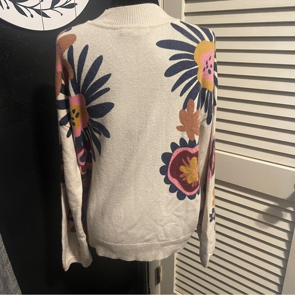 Charlie B Beige Women’s Manhattan Fields Knit Sweater Crew Neck Size Large - Picture 6 of 11